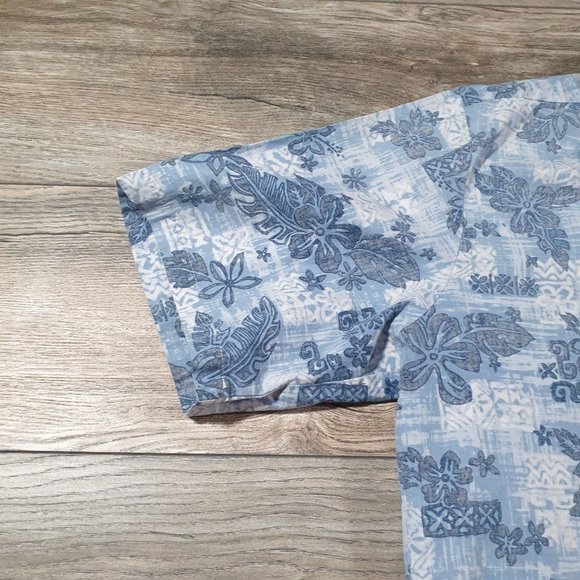 Two Paddles Men Short Short Sleeve Hawaiian Vacation Blue Beach Boho Casual - Picture 4 of 9